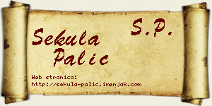 Sekula Palić vizit kartica